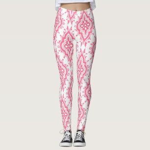Medias estampadas con diseño de cachemira rosa