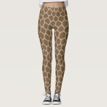 Medias estampadas con jirafa marrón Chic
