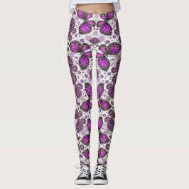 Medias estampadas con murciélago morado