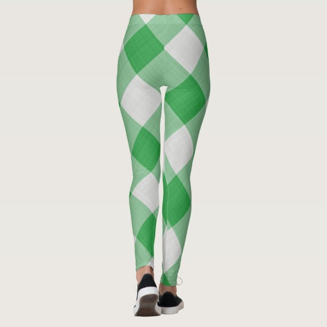 Medias Largas Mujer Verde/Blanco (Reverso)