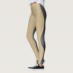 Medias Modernas Abstractas Beige y Negras   Mujer 