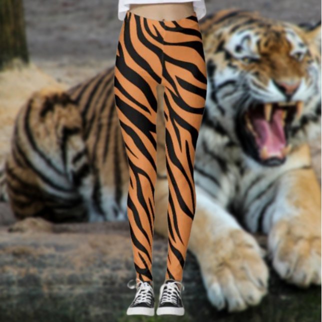 Medias naranjas con rayas de tigre – Estampado de  (Subido por el creador)