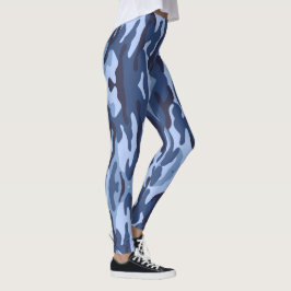 Medias rayadas de ejército con estampado azul