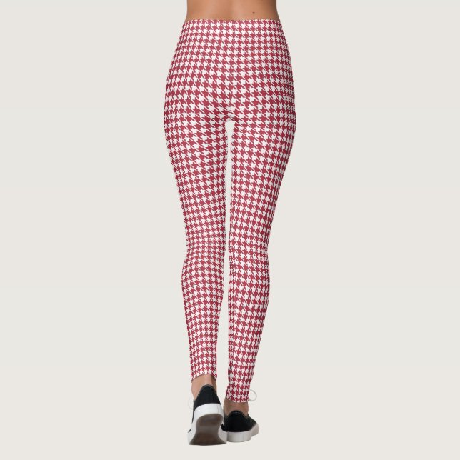 Medias Retro Rojo Houndstooth (Reverso)