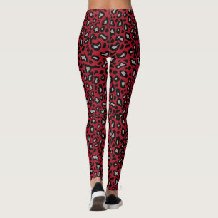 Medias rojas de leopardo