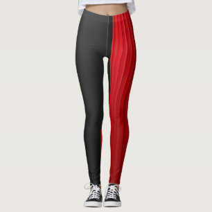 Medias rojas y negras Leggings Bold Atletismo