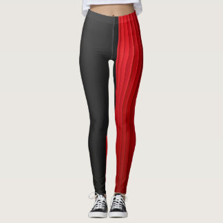 Medias rojas y negras Leggings Bold Atletismo 