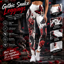 Medias Serpiente Gótica y Rosas Rojas – Fantasía O