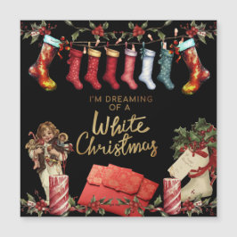 Medias Vintage Holly Navidad | Tarjeta Magnética