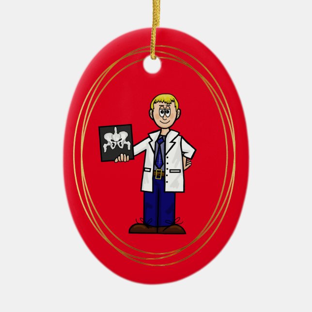 Médica con adorno de Navidad de Hip X-ray (Frente)