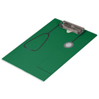 Médica de enfermería Green Portapapeles oscuro
