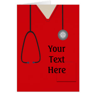 Médica de enfermería Personalizado rojo