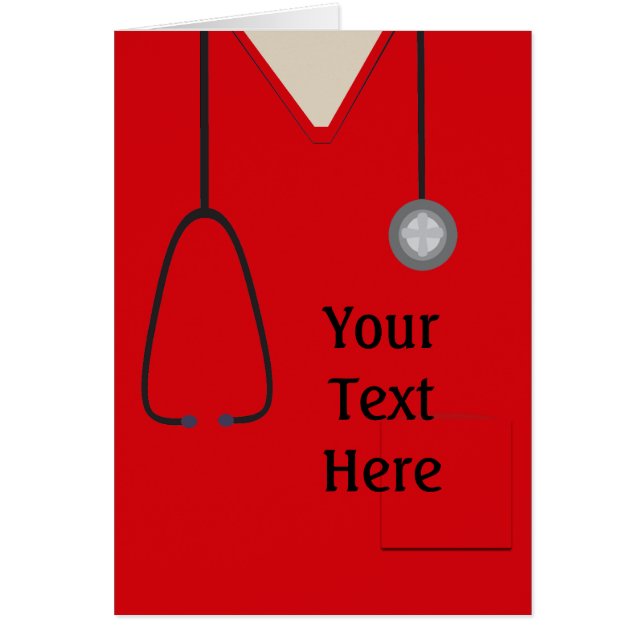 Médica de enfermería Personalizado rojo (Frente)