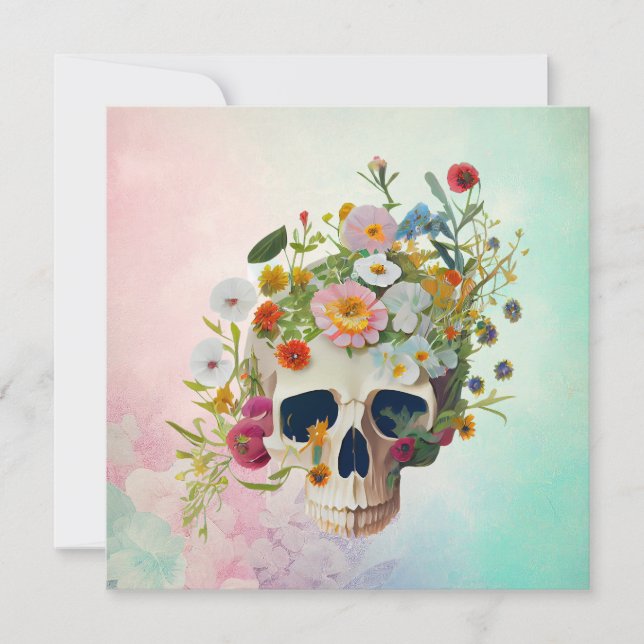 Médica de flores de cráneo de anatomía médica de é (Anverso)