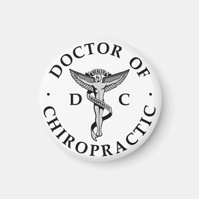 Médica del imán del logotipo quiropráctico (Frente)
