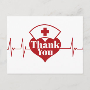 Médica, Enfermería, tarjeta de agradecimiento médi