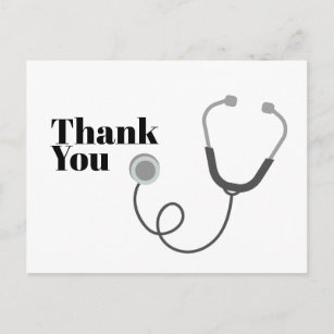 Médica, Enfermería, tarjeta de agradecimiento médi