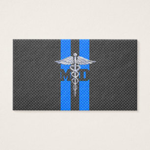 Médica médico MD Caduceus en la impresión de fibra