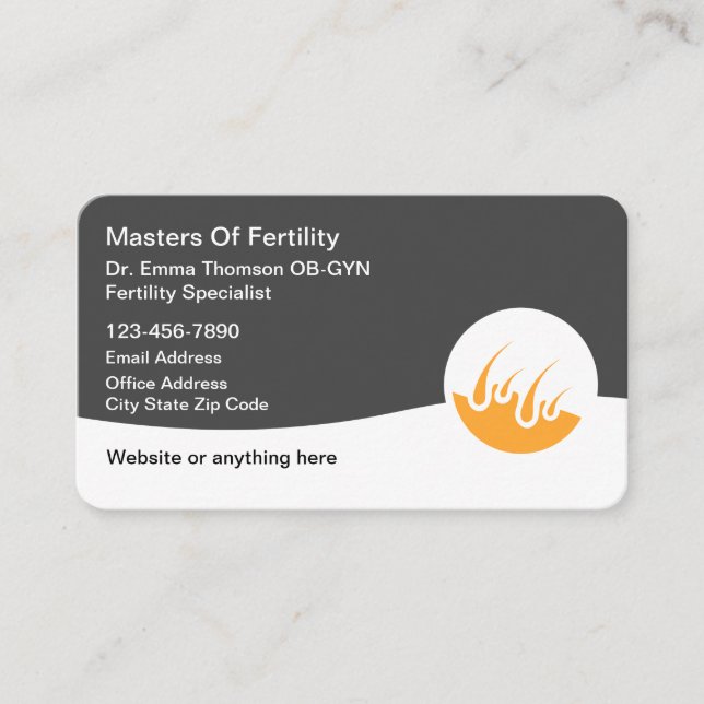Médica OB-GYN de tarjetas de negocios de fertilida (Anverso)