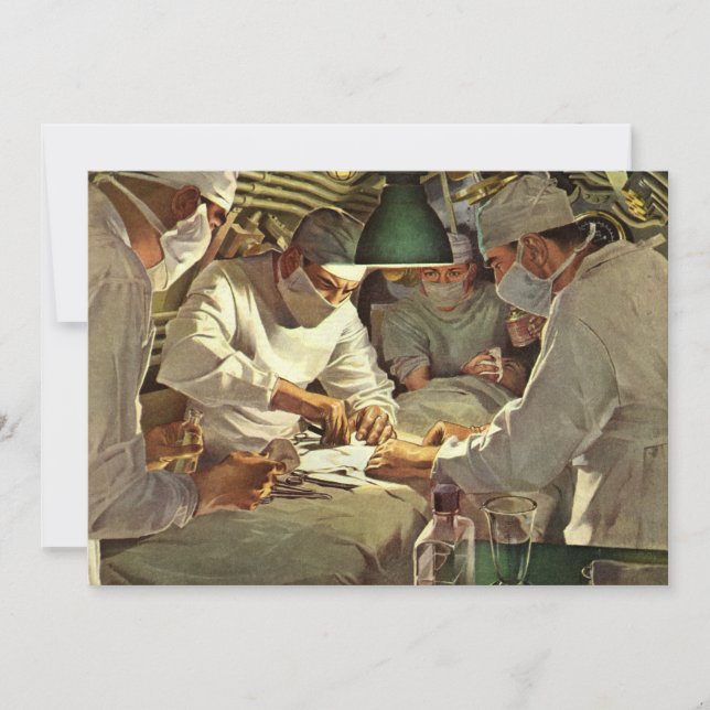 Medicina antigua, médicos realizando cirugía en la (Anverso)