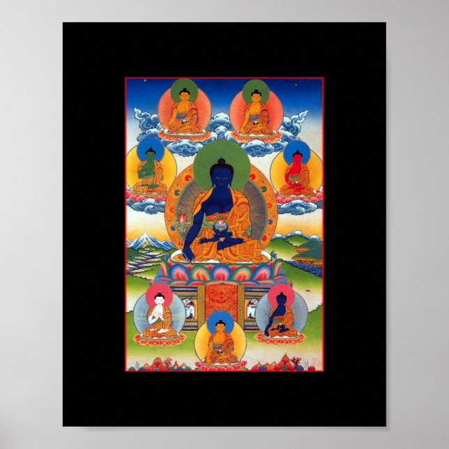 Medicina Buda Arte Tibetano Budista (Frente)