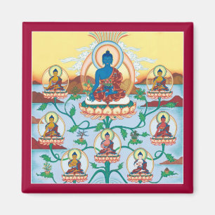 Medicina Buddhas - imán cuadrado del IMÁN 8