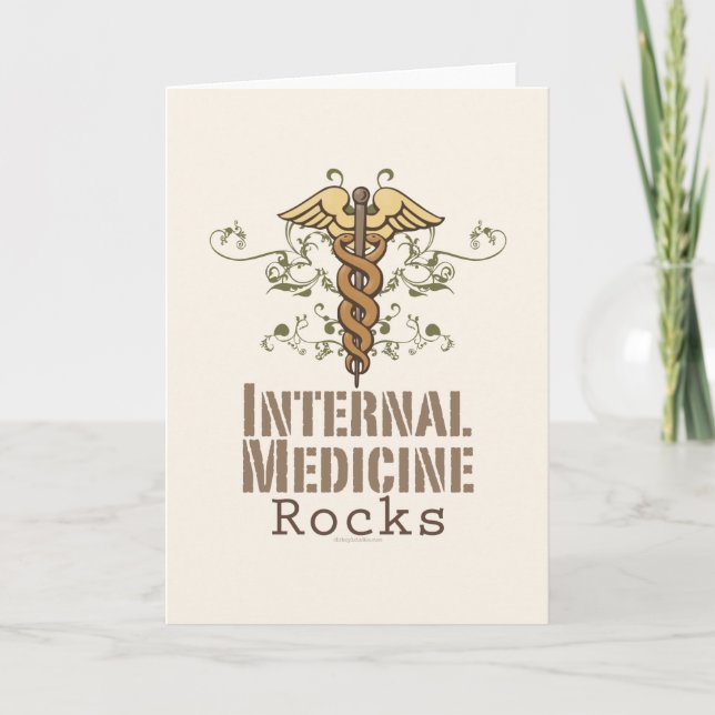 Medicina interna Rocks Tarjeta de felicitación Cad (Anverso)