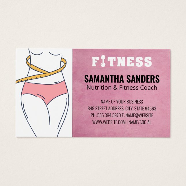 Medición de Waistline | Logo de Fitness (Frente)