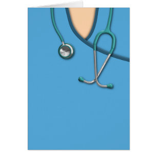 Médico azul friega