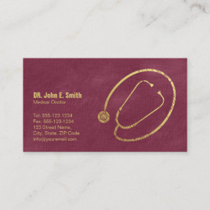 Médico, Canvas rojas Cita de Stethoscope Dorado