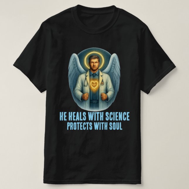 Médico de la luz - Diseño de camiseta Angelic Heal (Diseño del anverso)