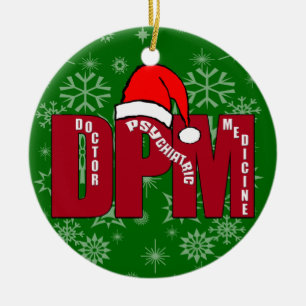 MÉDICO DEL ORNAMENTO DEL NAVIDAD DE DPM SANTA