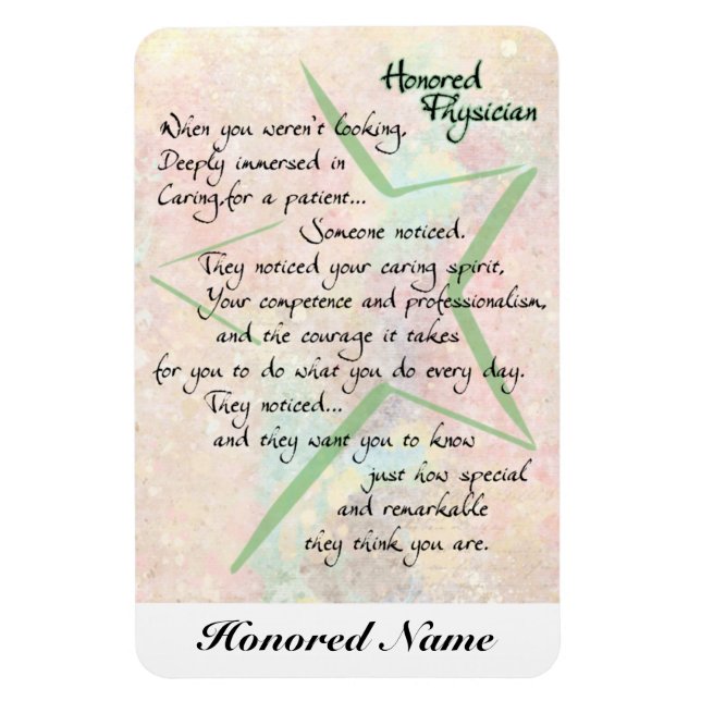 Médico (o Médica) Gracias por un Imán de Apreciaci (Vertical)