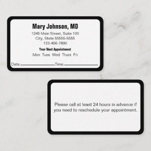 Médico Office Tus Próximas Tarjetas de Recordatori