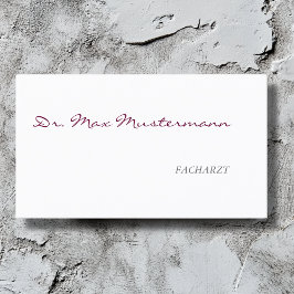 Médico tarjeta de presentación