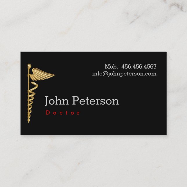 Médico, terapeuta, ambulancia, tarjeta del médico (Anverso)