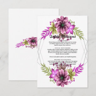 Medidas de seguridad floral de las acuarelas rosas