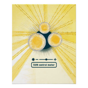 medidor de control solar objeto_3 póster brillante