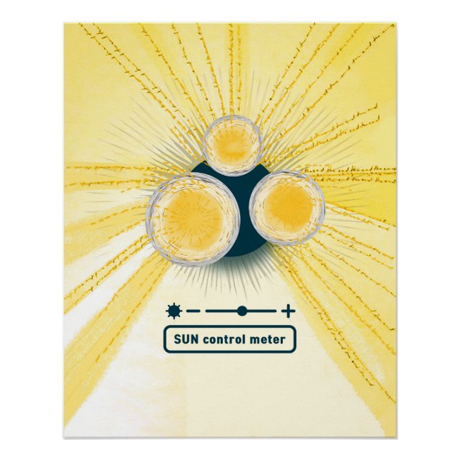medidor de control solar objeto_3 póster brillante (Anverso)