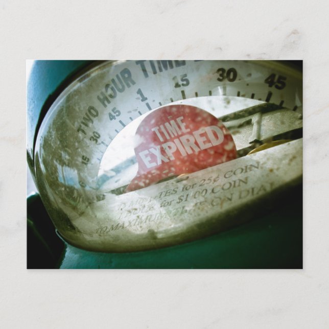 Medidor de estacionamiento retro 01 postal (Anverso)