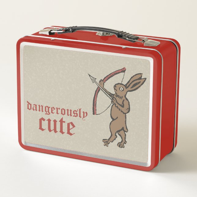 Medieval Archer Rabbit Metal Lunchbox (Reverso)