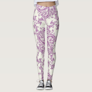 medieval flower pattern leggings