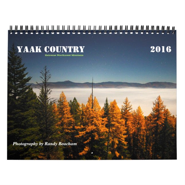 Medio del calendario 2016 del país de Yaak (Tapa)