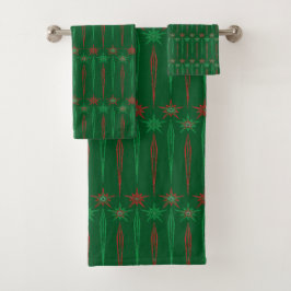 Medio Mod Icicles Toalla De Baño Verde Set