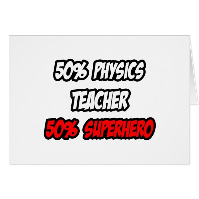 Medio profesor de física... mitad superhéroe (Anverso (Horizontal))