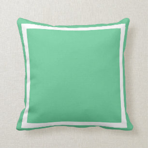medio sólido suave polvo azul verde liso almohada