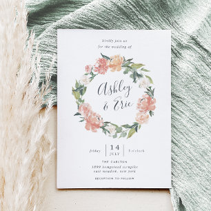 Medio verano   Invitación a la boda de floral