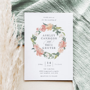 Medio verano Invitación a la boda de floral