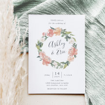 Medio verano | Invitación a la boda de floral