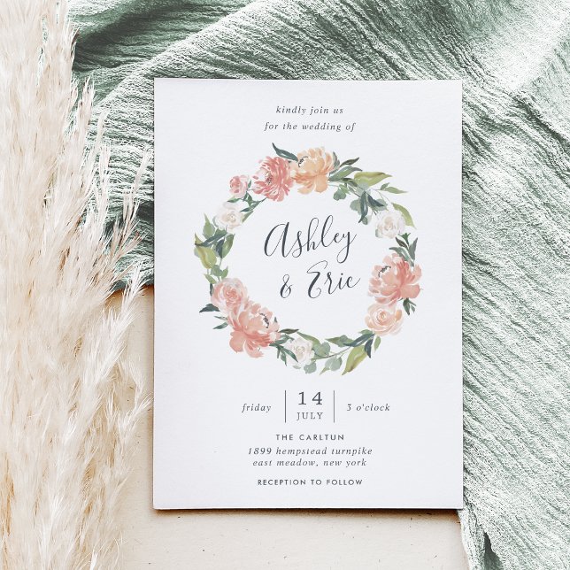 Medio verano | Invitación a la boda de floral (Subido por el creador)